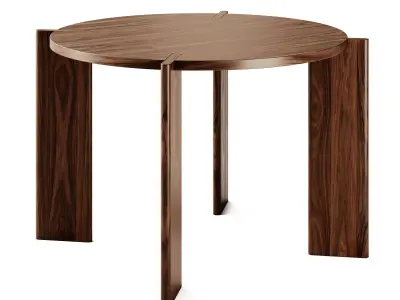 Phantom Hands Circle Dining Table and Stool 3D model