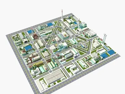 Thermal Power Plant 3D model purchase