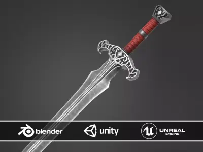 Sword 01 Low-poly 3D model purchase