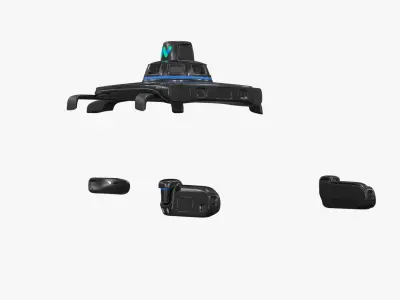 Waymo Lidar and Radar Kit for Driverless Cars Black 3D model