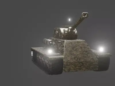Military War Tank Free low-poly 3D model