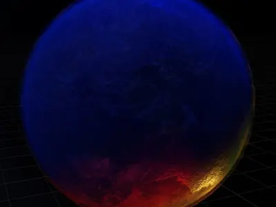 Sci-fi Planet Scene Low-poly 3D model