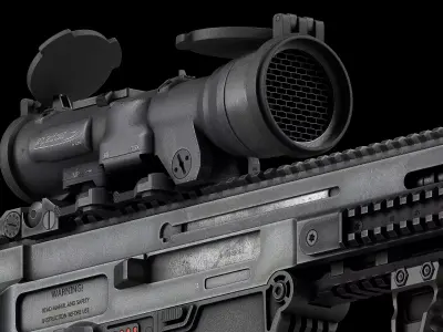 Scope Elcan SpecterDR 1 5 6x Low-poly 3D model