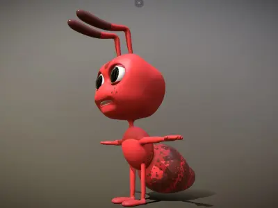 cartoon ant 3D model