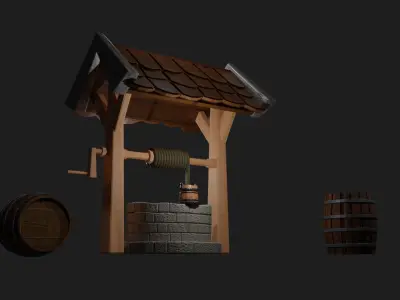 old well 3D model purchase