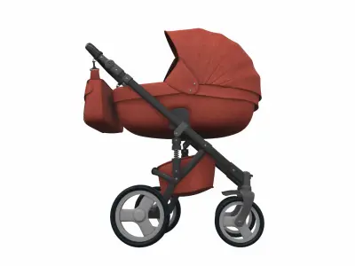 Baby stroller 03 3D model