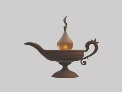 Oillamp Model Low-poly 3D model
