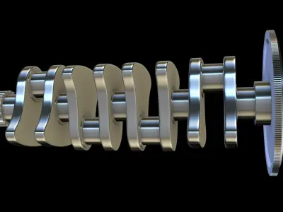 High poly piston engine 3D model 3D model
