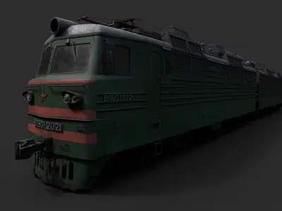 Soviet Electric Locomotive VL80T - 2021 Low-poly 3D model