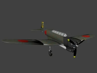 Nakajima B5N Kate Free low-poly 3D model