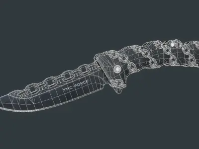 Tac-Force Chain Knife - Low Poly PBR Low-poly 3D model