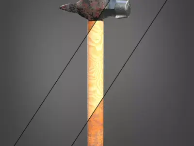 Hammer Realistic Low-poly 3D model