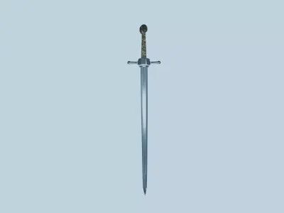 Bluesteel Knight Sword 3D Model Free 3D model