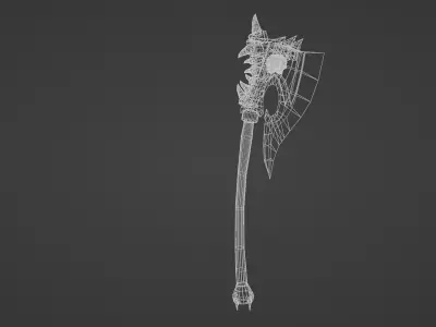 Axe of the Flame Low-poly 3D model