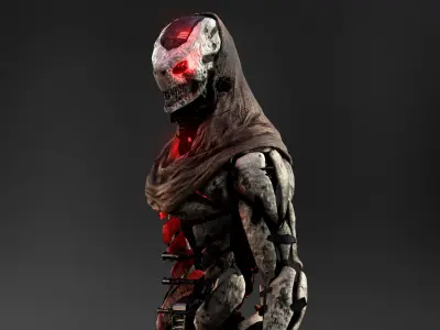 Sci Fi Cyborg  Low-poly 3D model