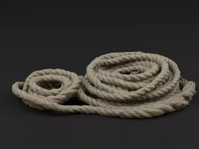 Bundled Rope Coils Low-poly 3D model