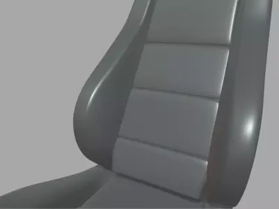 Car Seat 024 Low-poly 3D model