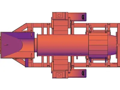 Trommel 1 Line Axles 3D model