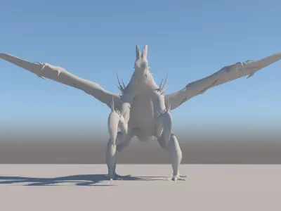gigant monster ready to texture Free low-poly 3D model