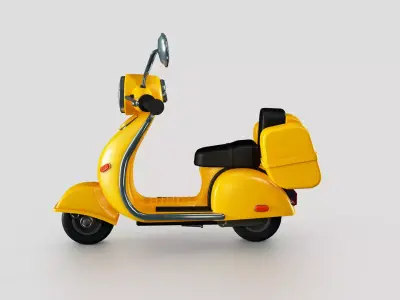 Cartoon Scooter - Stylized Motorcycle Low-poly 3D model