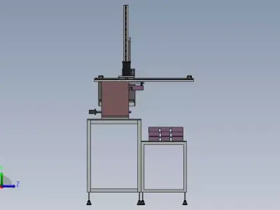 Manipulator automatic loading machine Low-poly 3D model