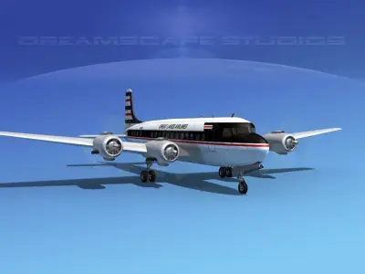 Douglas DC-6 Great Lakes Airlines 3D model