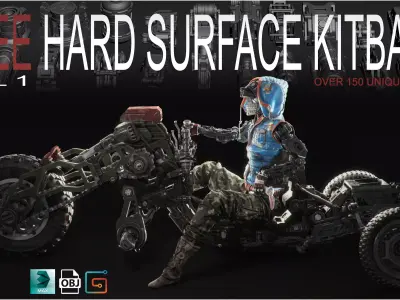 Hard Surface Kitbash Volume 1 3D model