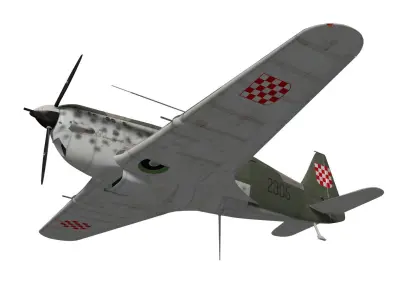 Morane Saulnier MS406 3D model purchase