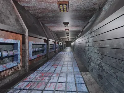 Dirty Tunnel Low-poly 3D model