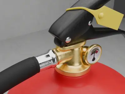 European fire extinguisher 3D model