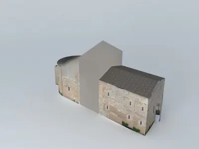Church Bourg du Bost Perigord Vert Free 3D model