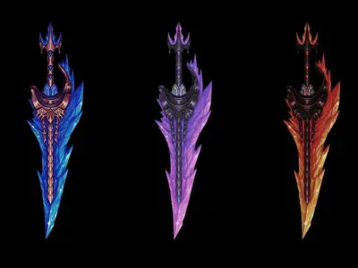 Glorious Dagger Low-poly 3D model
