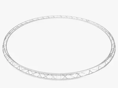 Circle Triangular Truss Full diameter 800cm 3D model