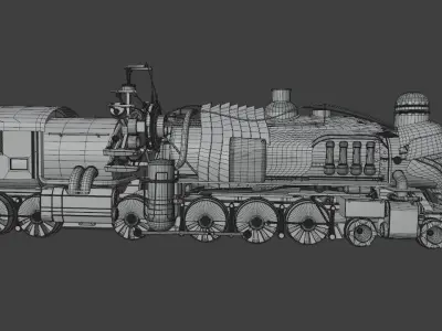 Ancient Stream Train 3D model