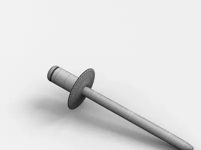 rivet metal screw 3D model