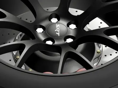 Dodge Challenger Supercharged wheel 3D model