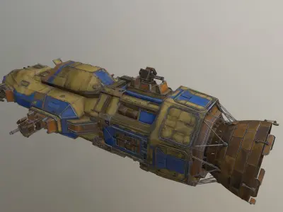 military spaceship 3D model