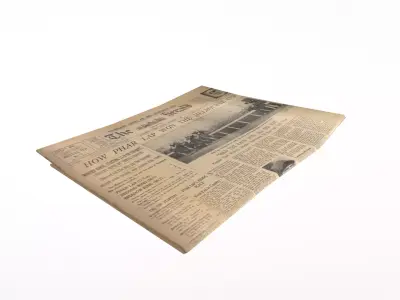 1930 Newspaper Free low-poly 3D model