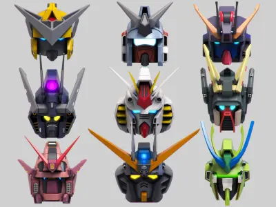 Mech Warrior Hard Surface Kitbash 7 of 20 3D model