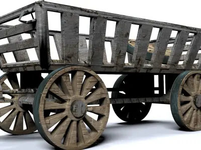 Carriage old wagon 3D model