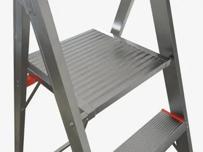 Foldable lightweight stepladder 3D model