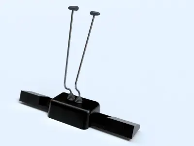 Hand controllers and foot pedals Low-poly 3D model