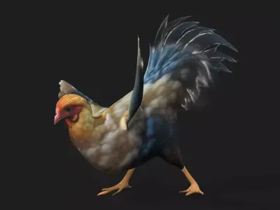 Chicken A1 Free low-poly 3D model