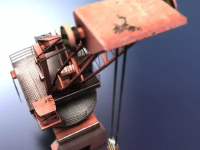 Dock Crane Low-poly 3D model purchase