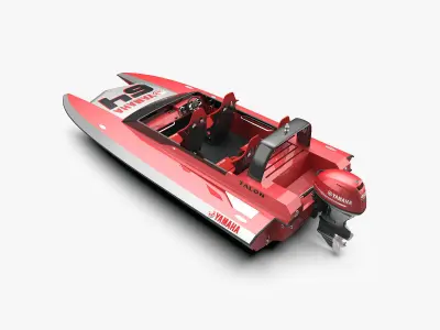 18 Foot Racing Speed Boat  3D model