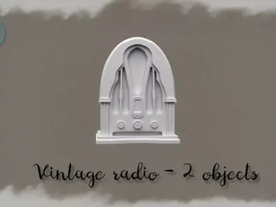 Vintage Radio Miniature for Dollhouse 3D print model