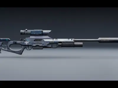 CSRX 300 Sniper Low-poly 3D model