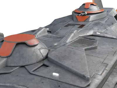 space ship  3D model Low-poly 3D model