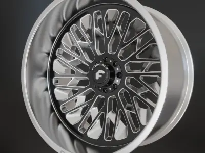 Wheel based on  FORGIATO TXC107 CHROME BLACK 3D model