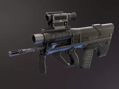 AICW VX3 Prototype Rifle Low-poly 3D model